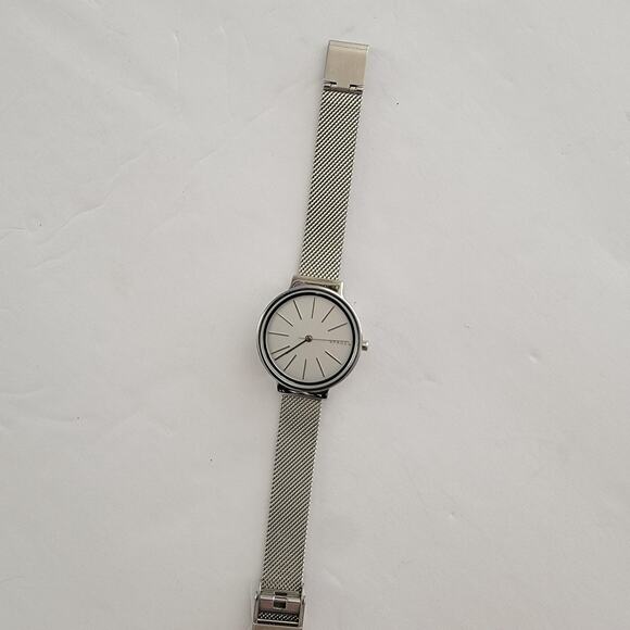 Skagen Womens Watch White Dial Silver Case Stainless Mesh Bracelet SKW2478 main image 5